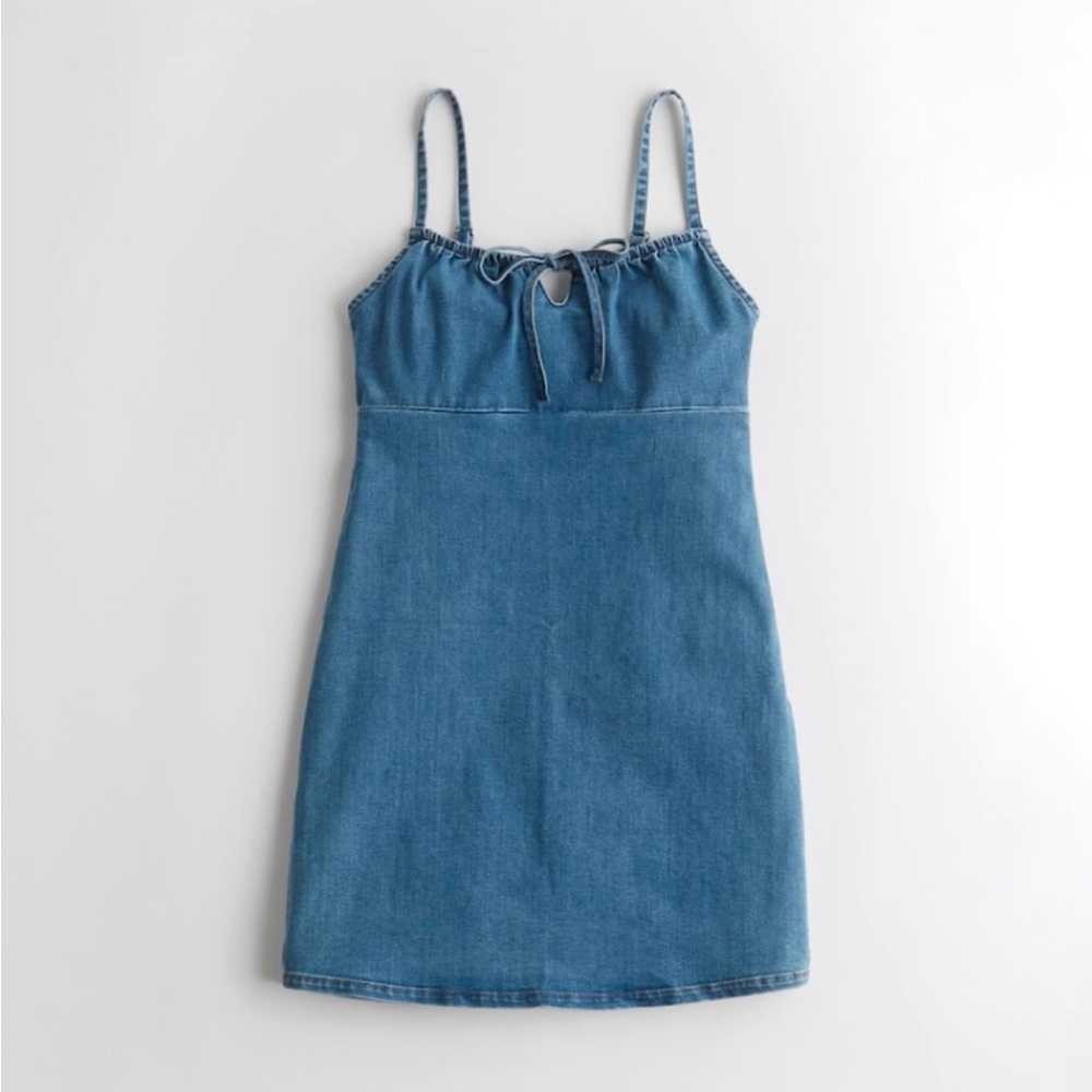 Hollister Blue Denim Casual Dress